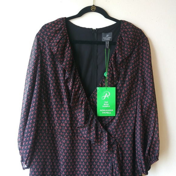 🆕 ADRIANNA PAPELL Evening Wrap Dress - NWT - Picture 5 of 8